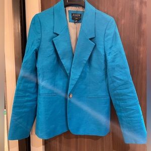 J Crew Parke linen blend blazer. Vibrant turquoise (matching shorts also avail)